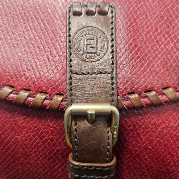 Fendi Vintage Two Way Deep Burgundy Leather - Slider Strap Includes COA 1970s - Picture 7 of 16